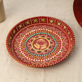Traditional handpainted karwa chauth thali set 01