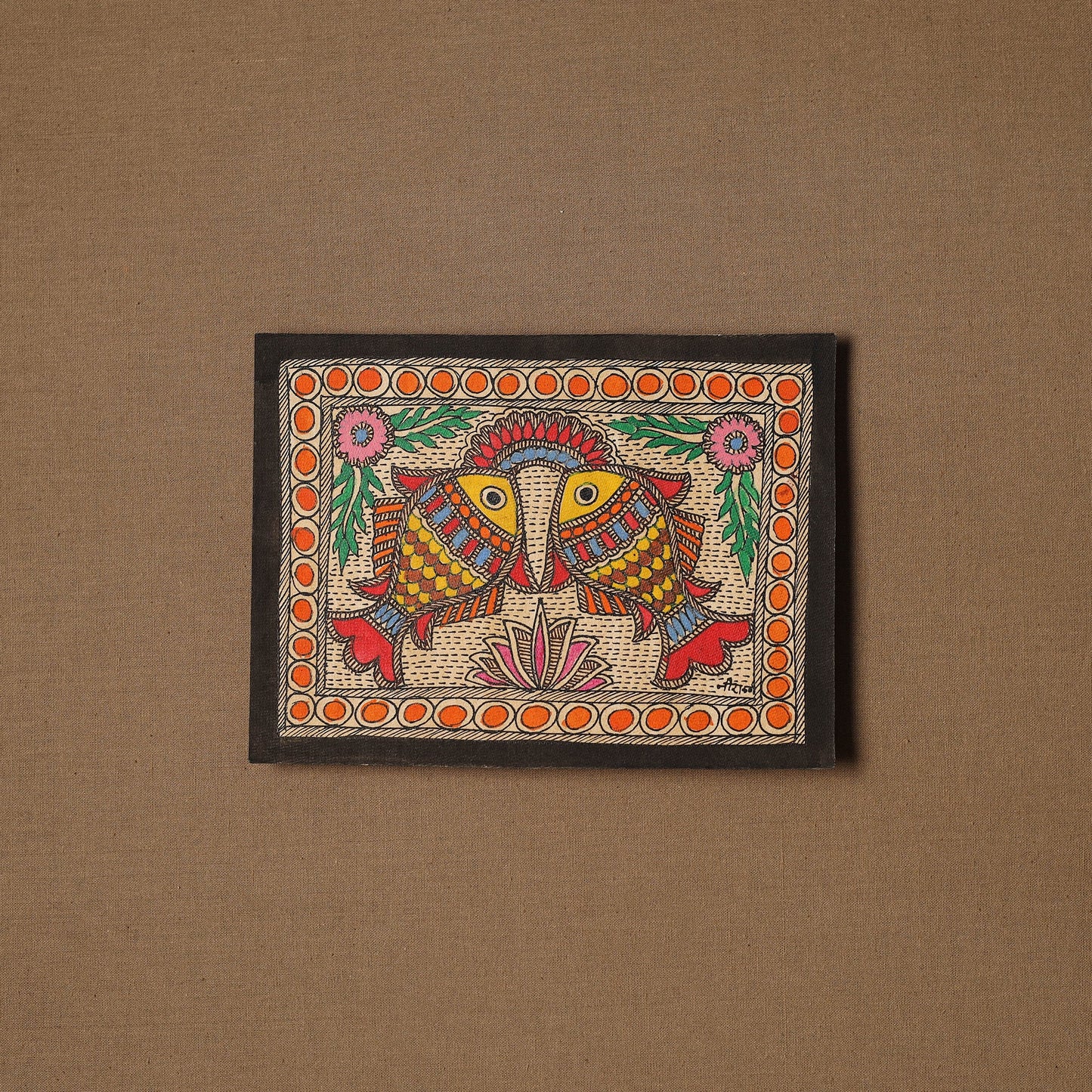 Traditional handpainted madhubani painting by hira devi (5