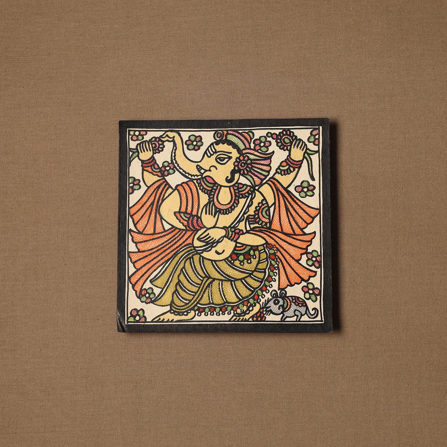 Traditional handpainted madhubani painting by hira devi (6