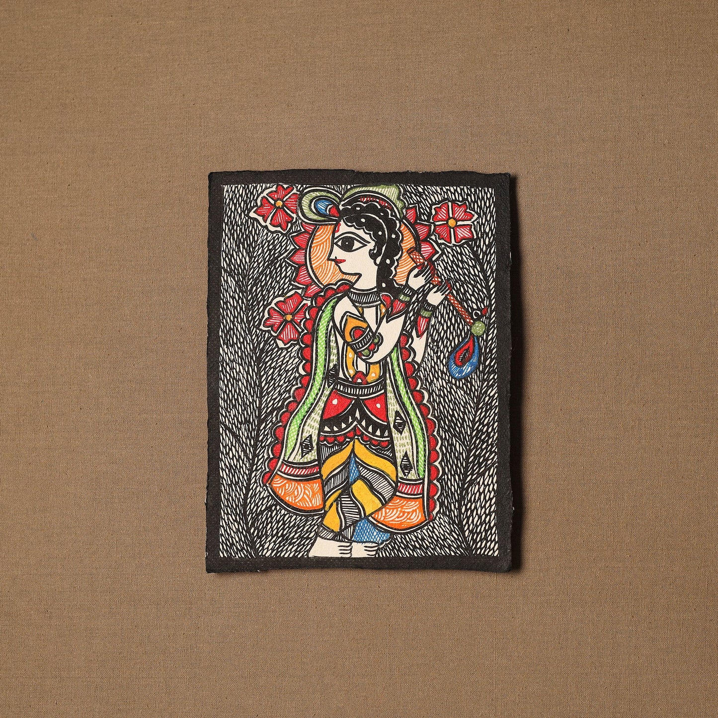 Traditional handpainted madhubani painting by hira devi (7