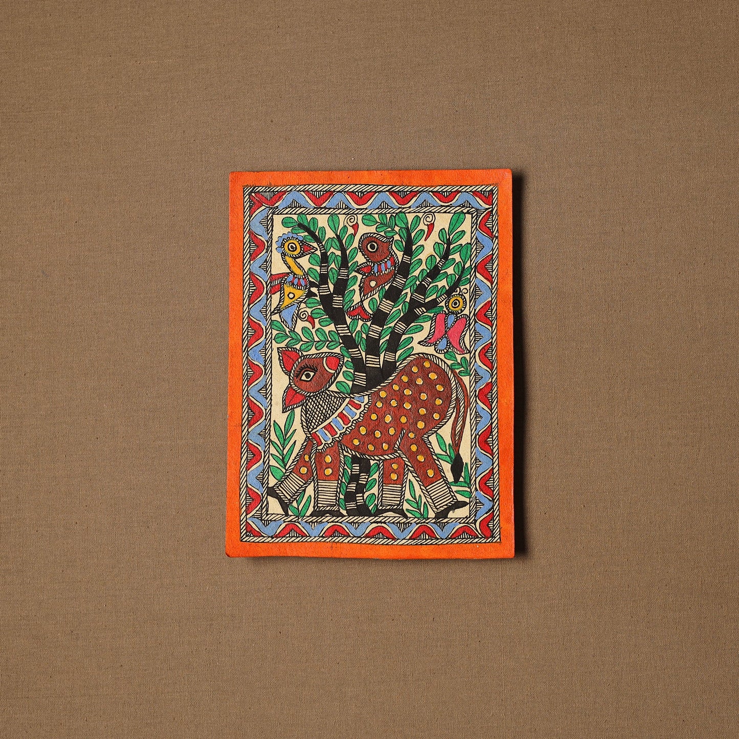 Traditional handpainted madhubani painting by hira devi (7