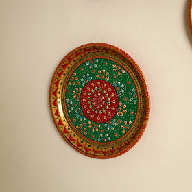 Traditional Handpainted Stainless Steel Plate (set of 3) 