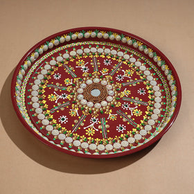  Traditional Handpainted Stainless Steel Pooja Thali 