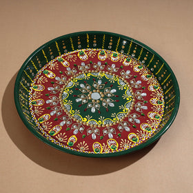  Traditional Handpainted Stainless Steel Pooja Thali 