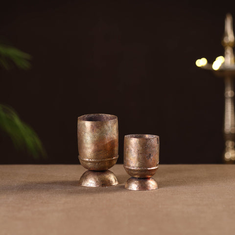 Traditional kutch copper coated iron pen stand (set of 2)