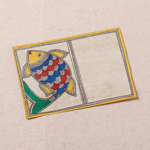  Traditional Madhubani Handpainted Postcard 
