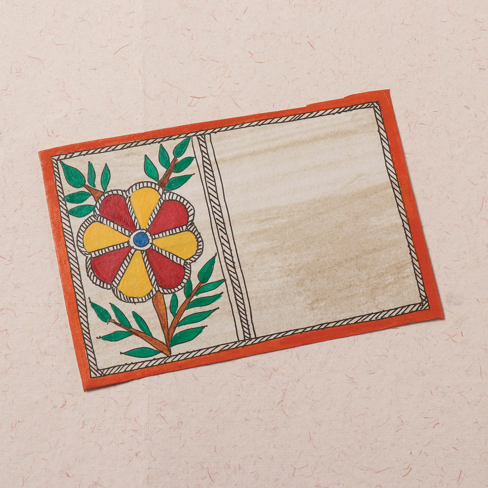 Traditional Madhubani Handpainted Postcard 
