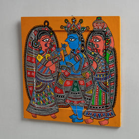  Traditional Madhubani Handpainted Wooden Wall Frame / Hanging 