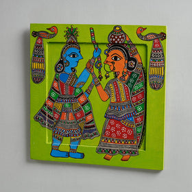  Traditional Madhubani Handpainted Wooden Wall Frame / Hanging 