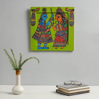  Traditional Madhubani Handpainted Wooden Wall Frame / Hanging 