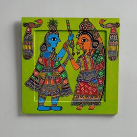  Traditional Madhubani Handpainted Wooden Wall Frame / Hanging 