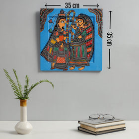  Traditional Madhubani Handpainted Wooden Wall Frame / Hanging 