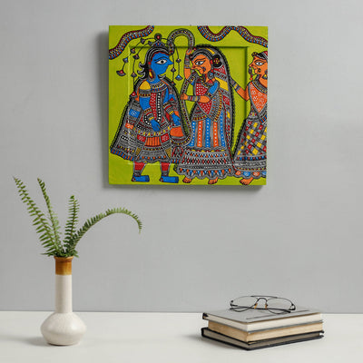  Traditional Madhubani Handpainted Wooden Wall Frame / Hanging 