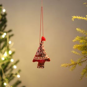 Tree - Handcrafted Kantha Stitch Stuffed Christmas Ornament