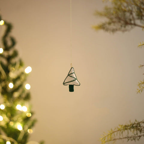 Shop Tree - Handmade Threadwork Stuffed Christmas Ornament