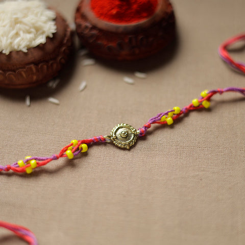  Tribal Dokra Craft Reusable Brass Rakhi by Miharu 16 