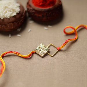  Tribal Dokra Craft Reusable Brass Rakhi by Miharu 23 