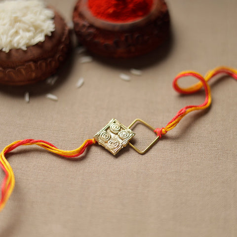  Tribal Dokra Craft Reusable Brass Rakhi by Miharu 23 