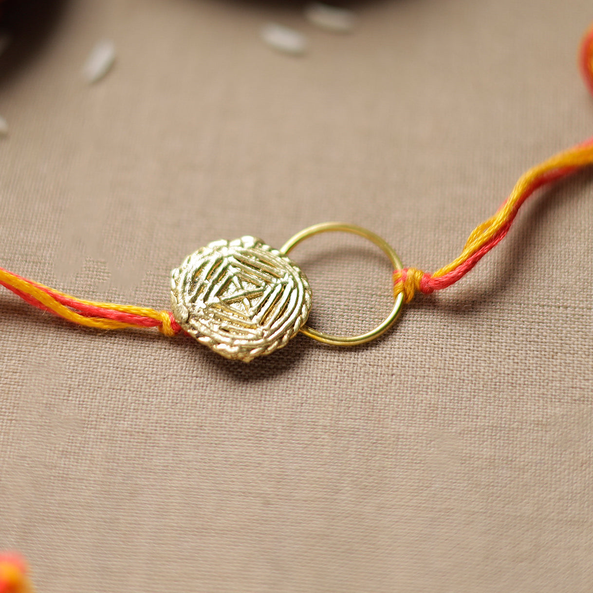  Tribal Dokra Craft Reusable Brass Rakhi by Miharu 26 