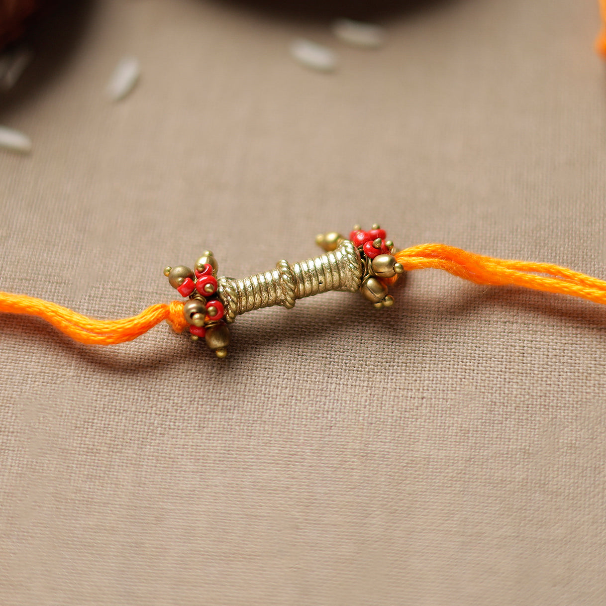  Tribal Dokra Craft Brass Rakhi by Miharu 33 