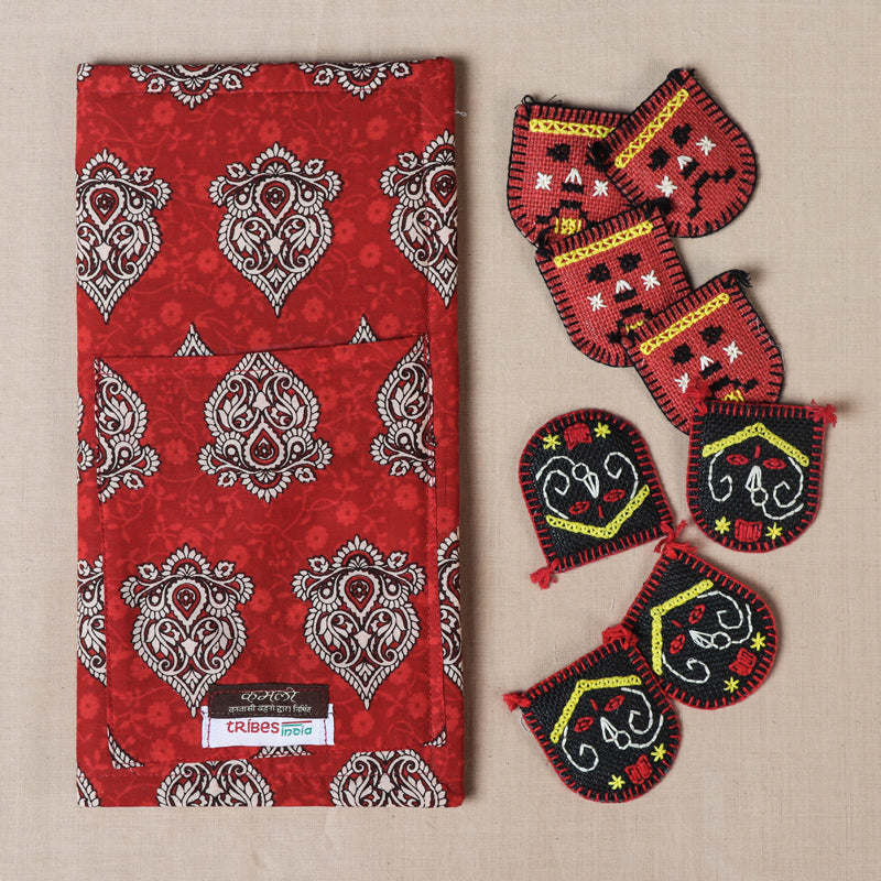  Tribal Hand Embroidered Jute Tic Tac Toe Game Online at iTokri.com 