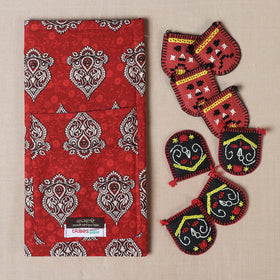  Tribal Hand Embroidered Jute Tic Tac Toe Game Online at iTokri.com 