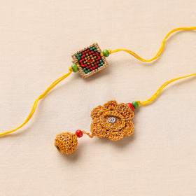 Tribal Hand Embroidered Rakhi & Lumba Set