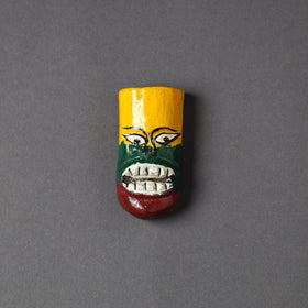  Tribal Mask - Rajasthani Handpainted Wooden Fridge Magnet Online in India  