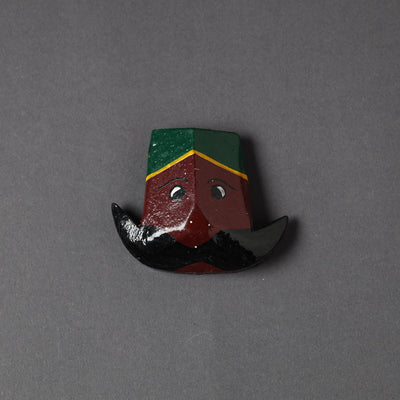  Tribal Mask - Rajasthani Handpainted Wooden Fridge Magnet Online in India  
