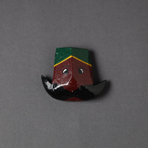  Tribal Mask - Rajasthani Handpainted Wooden Fridge Magnet Online in India  
