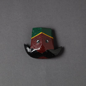  Tribal Mask - Rajasthani Handpainted Wooden Fridge Magnet Online in India  