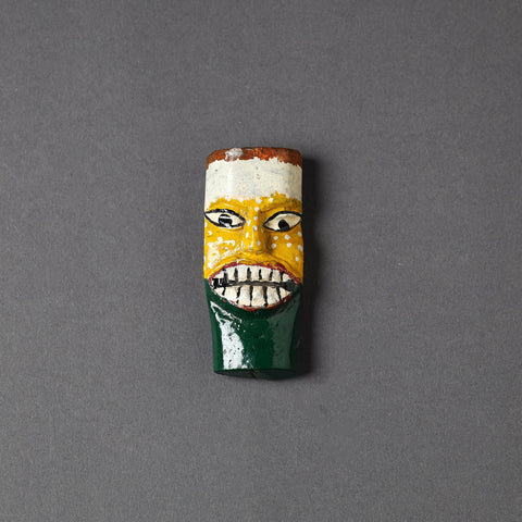  Tribal Mask - Rajasthani Handpainted Wooden Fridge Magnet Online in India  