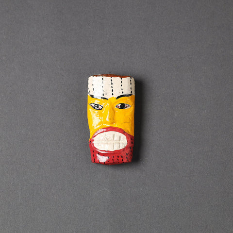  Tribal Mask - Rajasthani Handpainted Wooden Fridge Magnet Online in India  