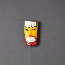  Tribal Mask - Rajasthani Handpainted Wooden Fridge Magnet Online in India  