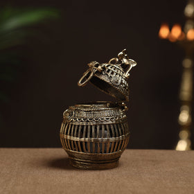  Tribal Odisha Dokra Handmade Coconut Jewelery Box Online at iTokri.com 