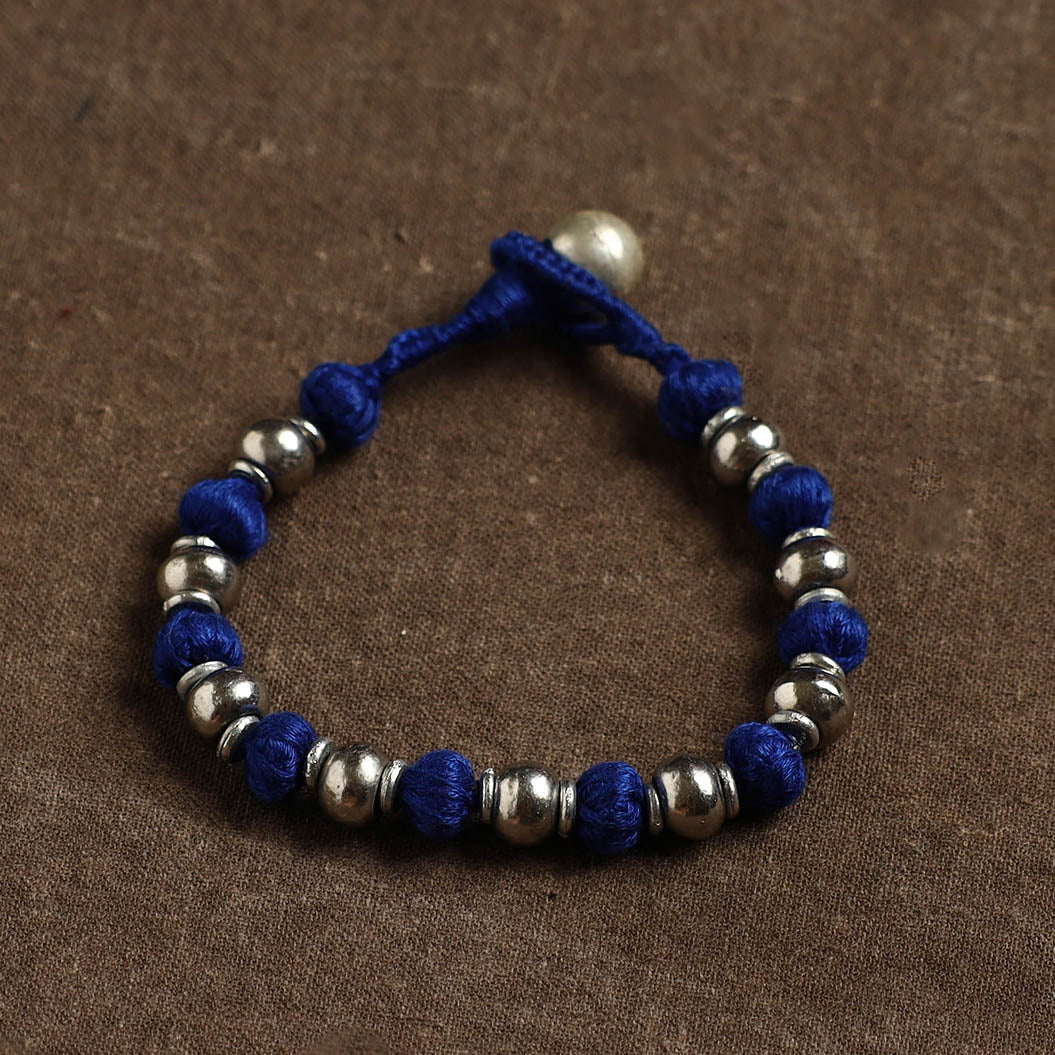 Handmade Dokra Anklet Jewellery With Thread Work