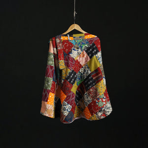 Tukdi patchwork cotton wrap around skirt 12 - handcrafted
