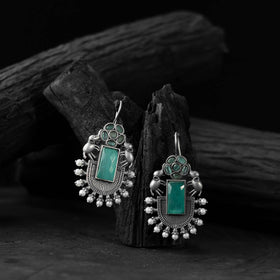 Turquoise green - saanjh bela elephant flower oxidised