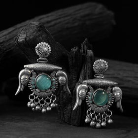 Turquoise green - saanjh bela parrot & bloom oxidised