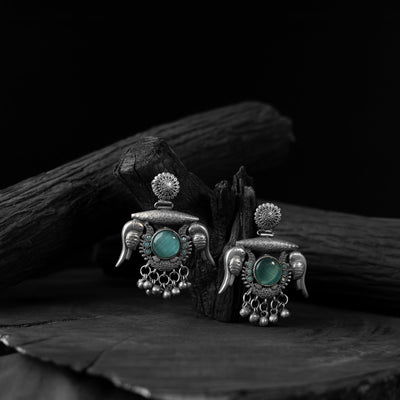 Turquoise green - saanjh bela parrot & bloom oxidised
