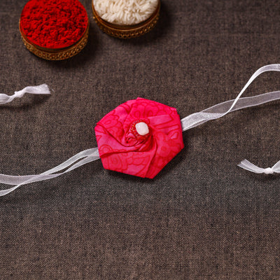  Twisted Rose - Handmade Blue Mango Rakhi 