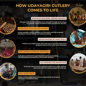 Udayagiri wooden serving spoon - handcrafted