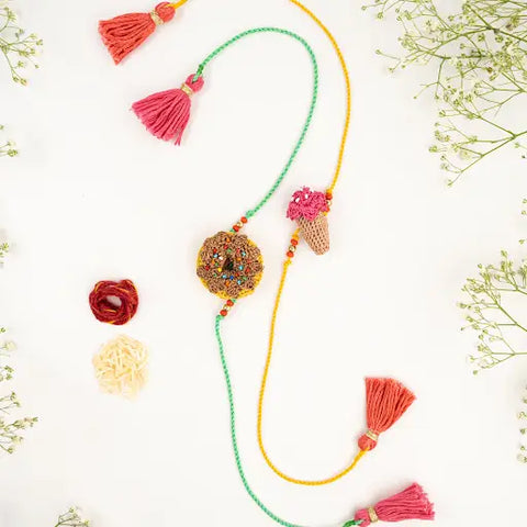 Donut & Ice Cream Rakhi in Crochet