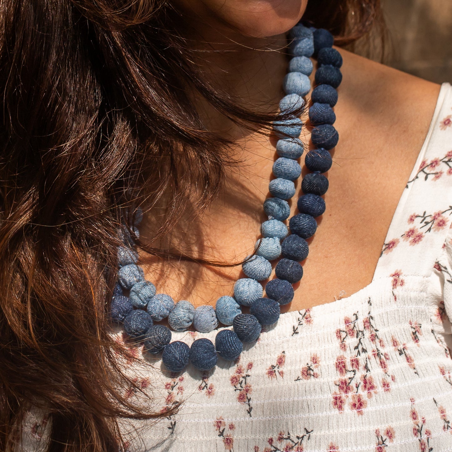 Handcrafted Upcycled Jeans Neckpiece Tarini