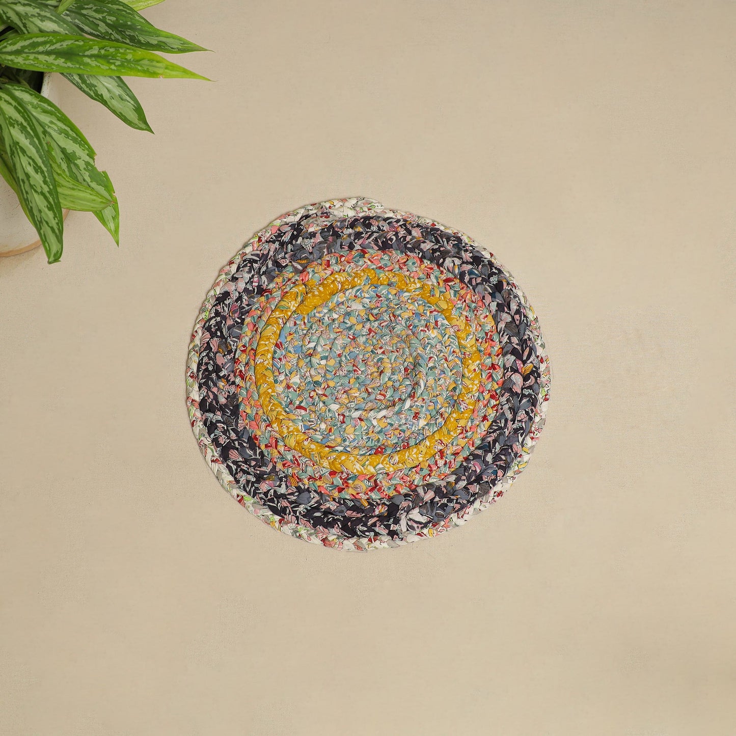  Gudri Hand Braided Recycled Door Mat Online in India