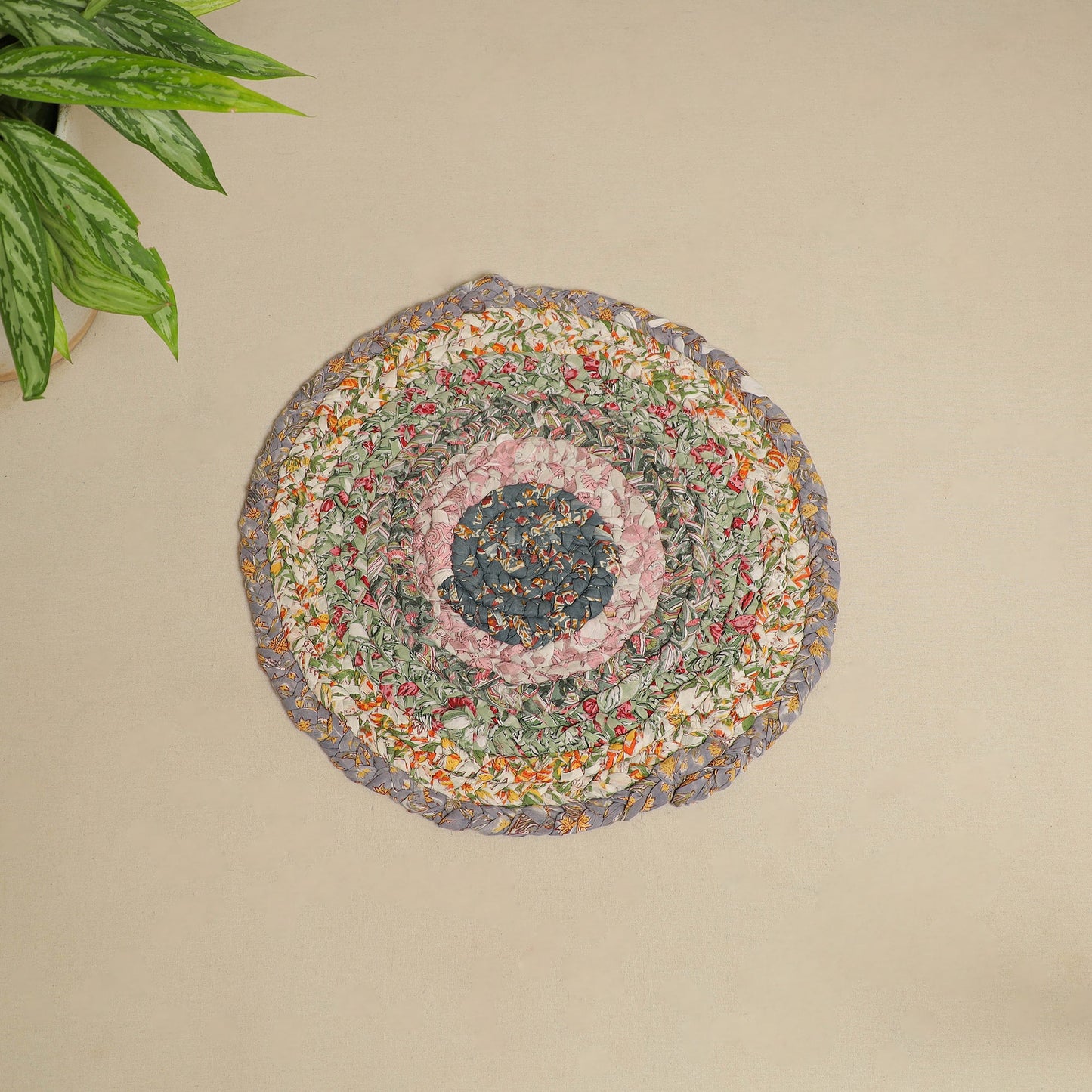  Gudri Hand Braided Recycled Door Mat Online in India