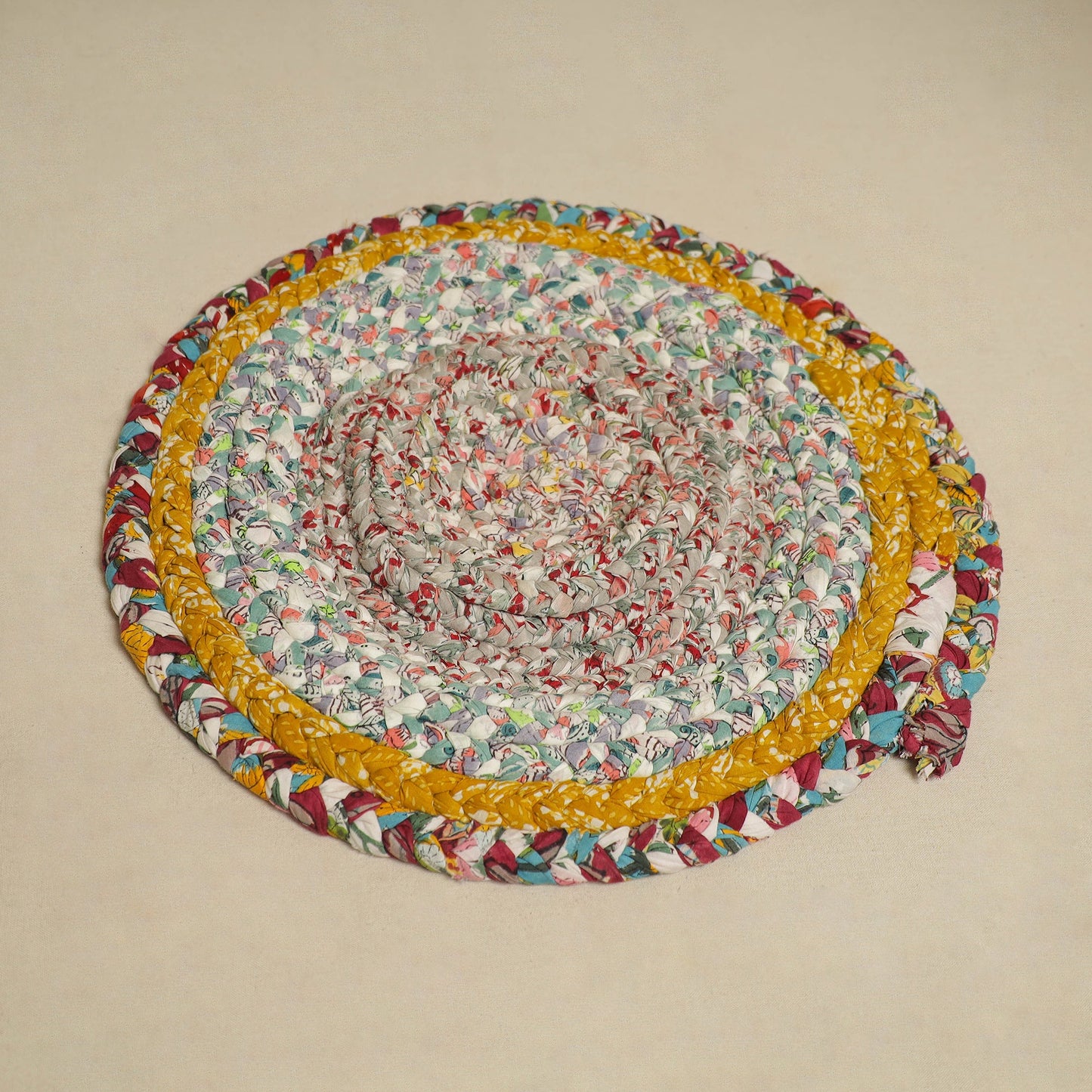  Gudri Hand Braided Recycled Door Mat Online in India