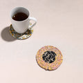  Upcycled Fabric Hand Braided Coaster 