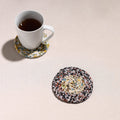  Upcycled Fabric Hand Braided Coaster 