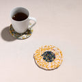  Upcycled Fabric Hand Braided Coaster 